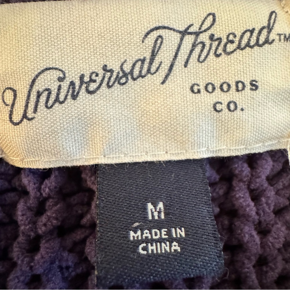 Universal Thread Deep Purple Cable Knit Sweater - image 3